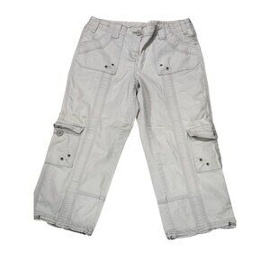 Style & Co Womens Petite Cargo Pants 6P Beige Cotton Blend